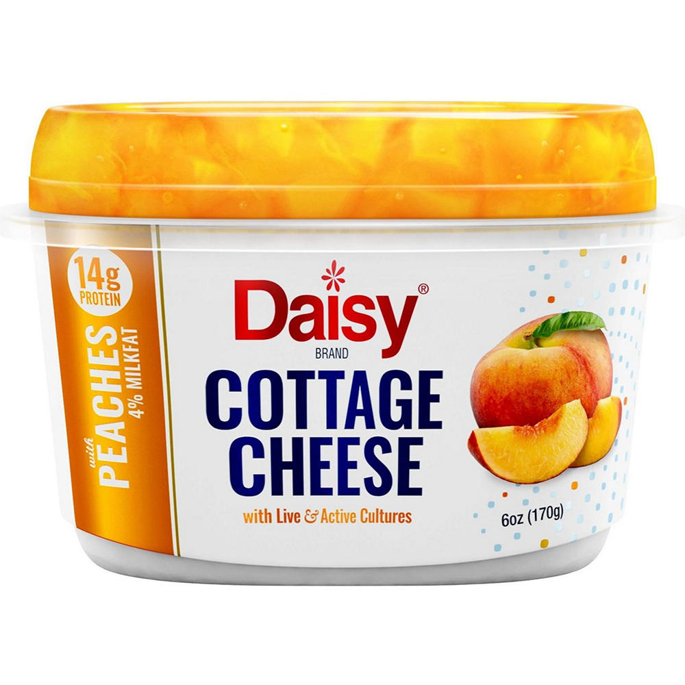 Daisy Cottage Cheese with Peaches, 6 oz