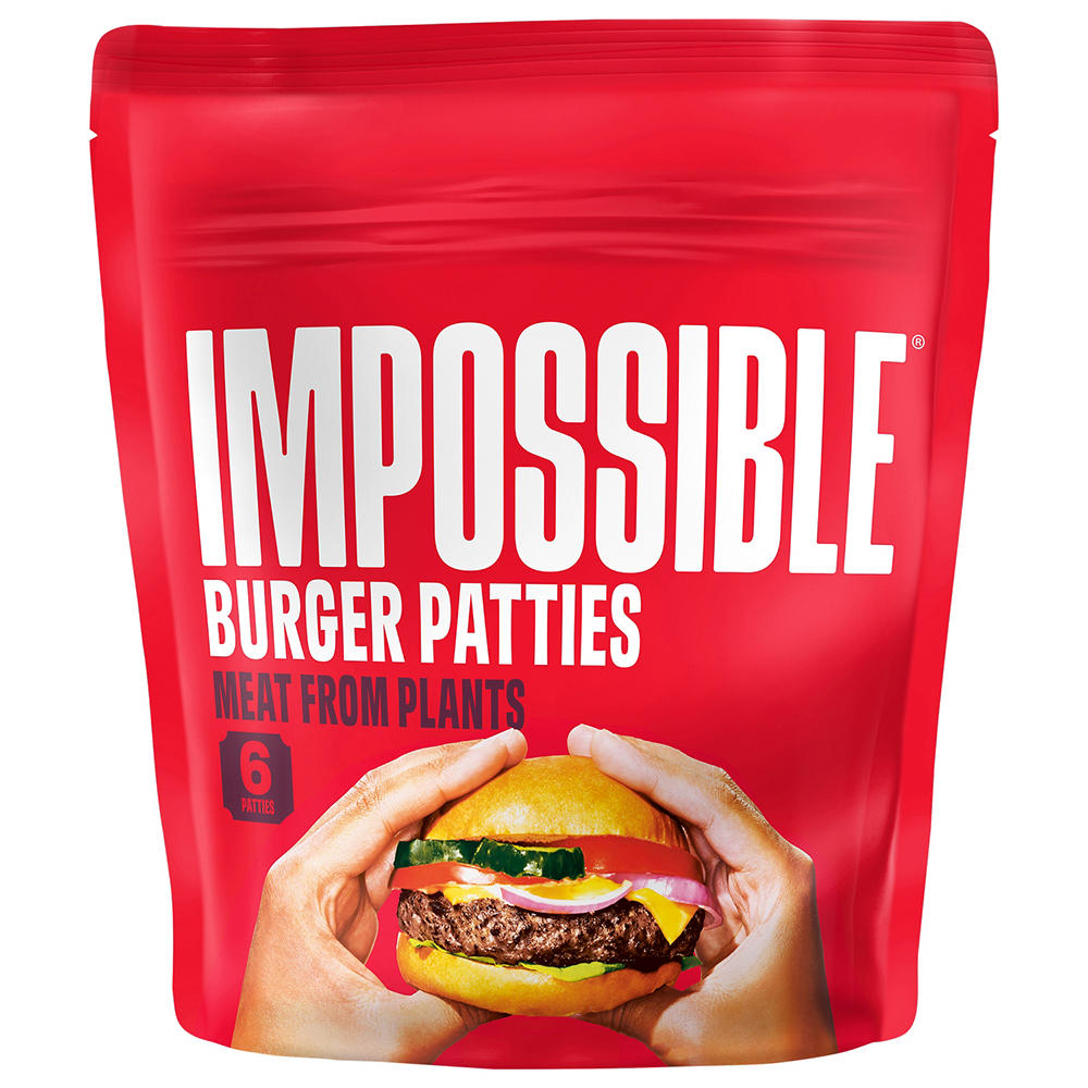Impossible Burger Patties Meat from Plants, 6 ct