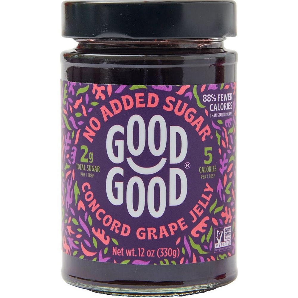 Good Good No Added Sugar Concord Grape Jelly, 12 oz