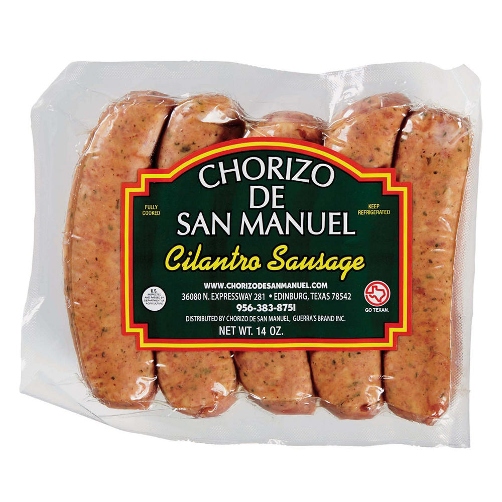Chorizo de San Manuel Cilantro Sausage, 5 ct