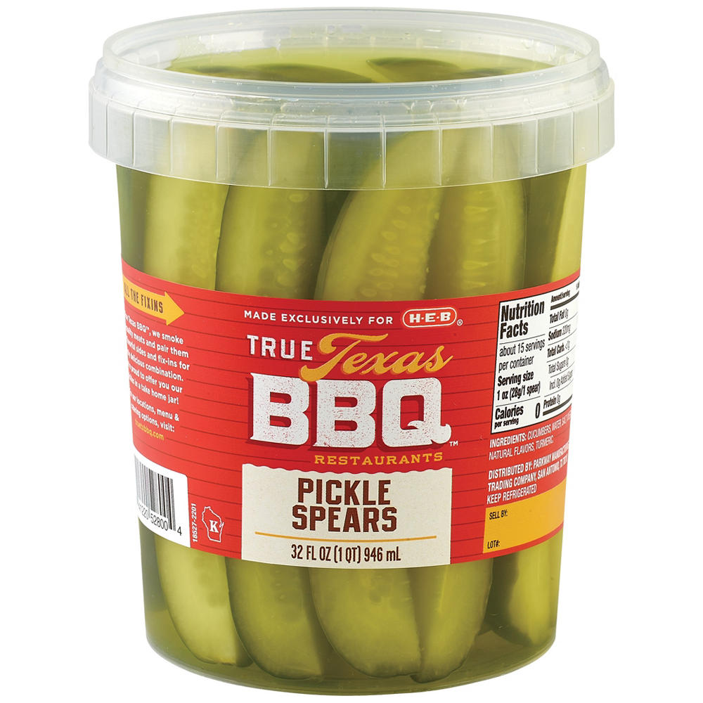 True Texas BBQ Pickle Spears, 32 oz