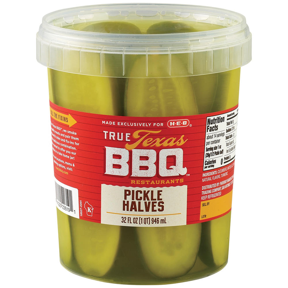 True Texas BBQ Pickle Halves, 32 oz