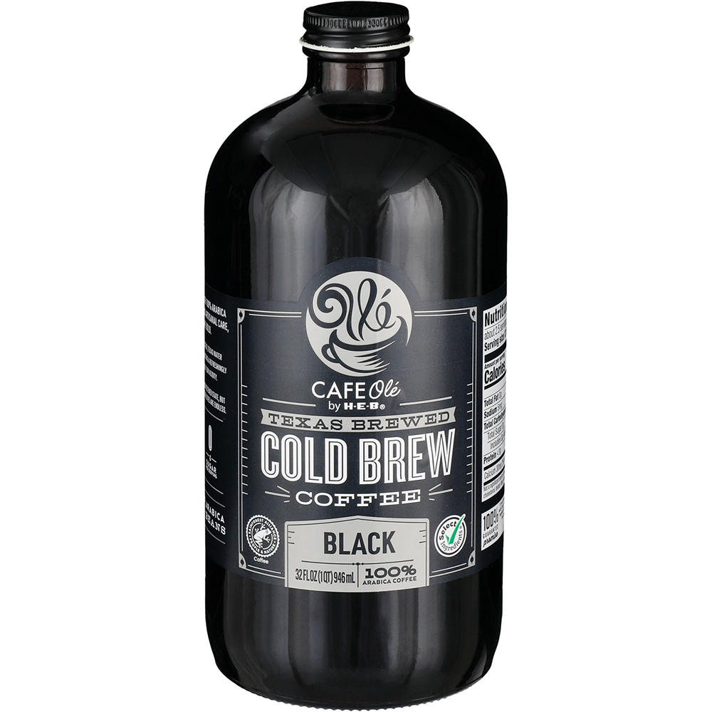 CAFE Olé by H-E-B Cold Brew Coffee - Black, 32 oz