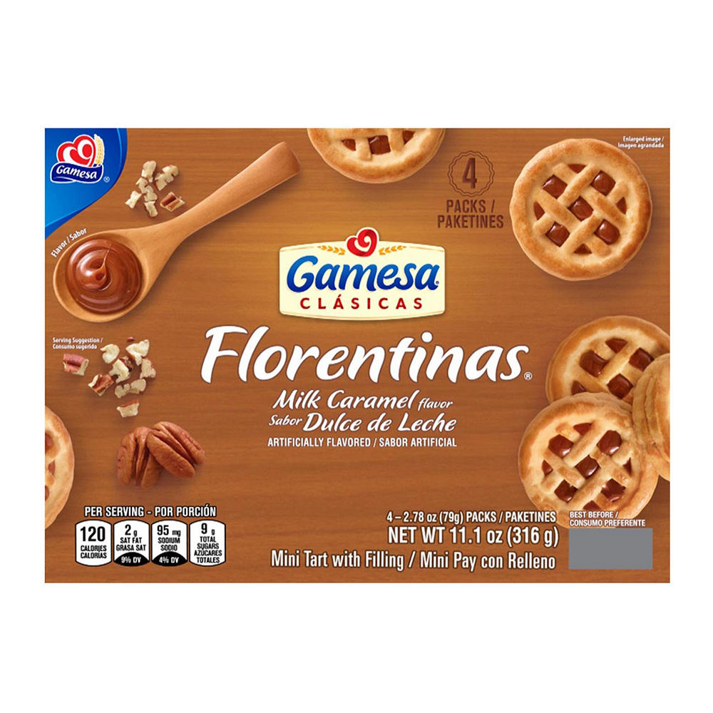Gamesa Florentinas Florentinas Dulce De Leche Milk Caramel Mini Tarts, 4 ct