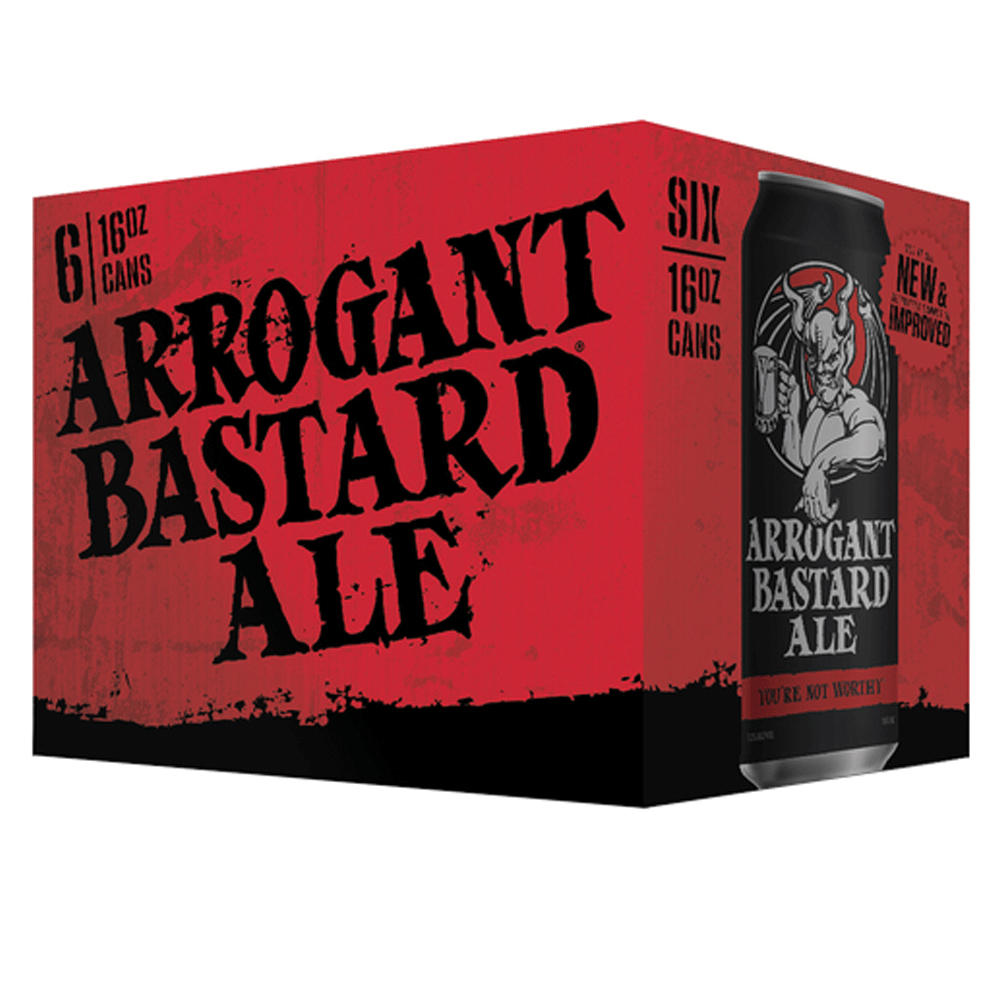 Stone Arrogant Bastard Ale Craft Beer 6 pk Cans, 16 oz