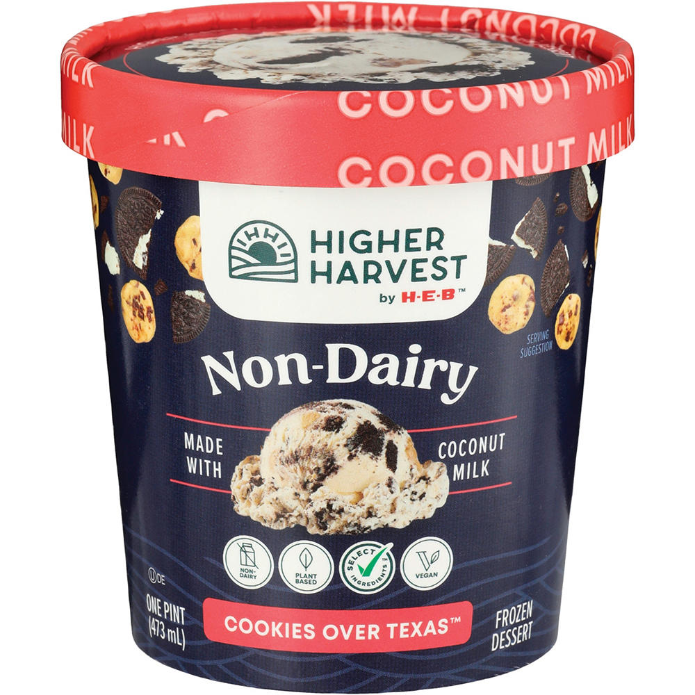 Higher Harvest by H-E-B Non-Dairy Cookies Over Texas Frozen Dessert, 1 pt