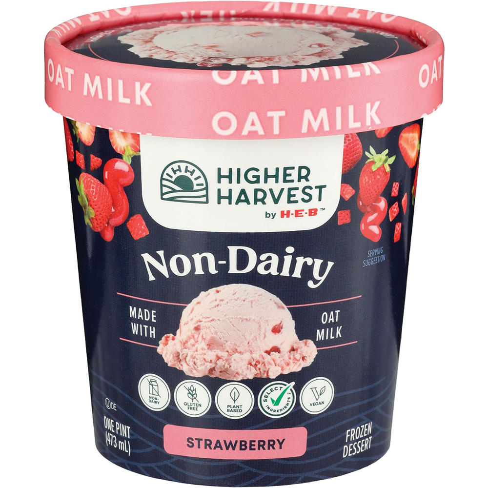 Higher Harvest by H-E-B Non-Dairy Strawberry Frozen Dessert, 1 pt