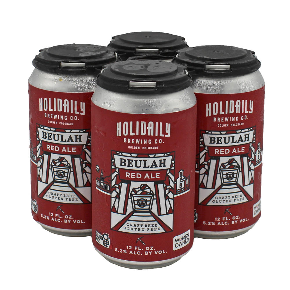 Holidaily Brewing Co. Beulah Red Ale Craft Beer 4 pk Cans, 12 oz