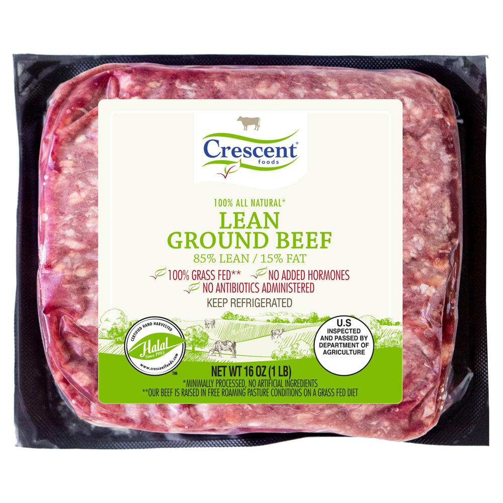 Crescent Foods Grass Fed Halal Ground Beef - 85% Lean, 16 oz
