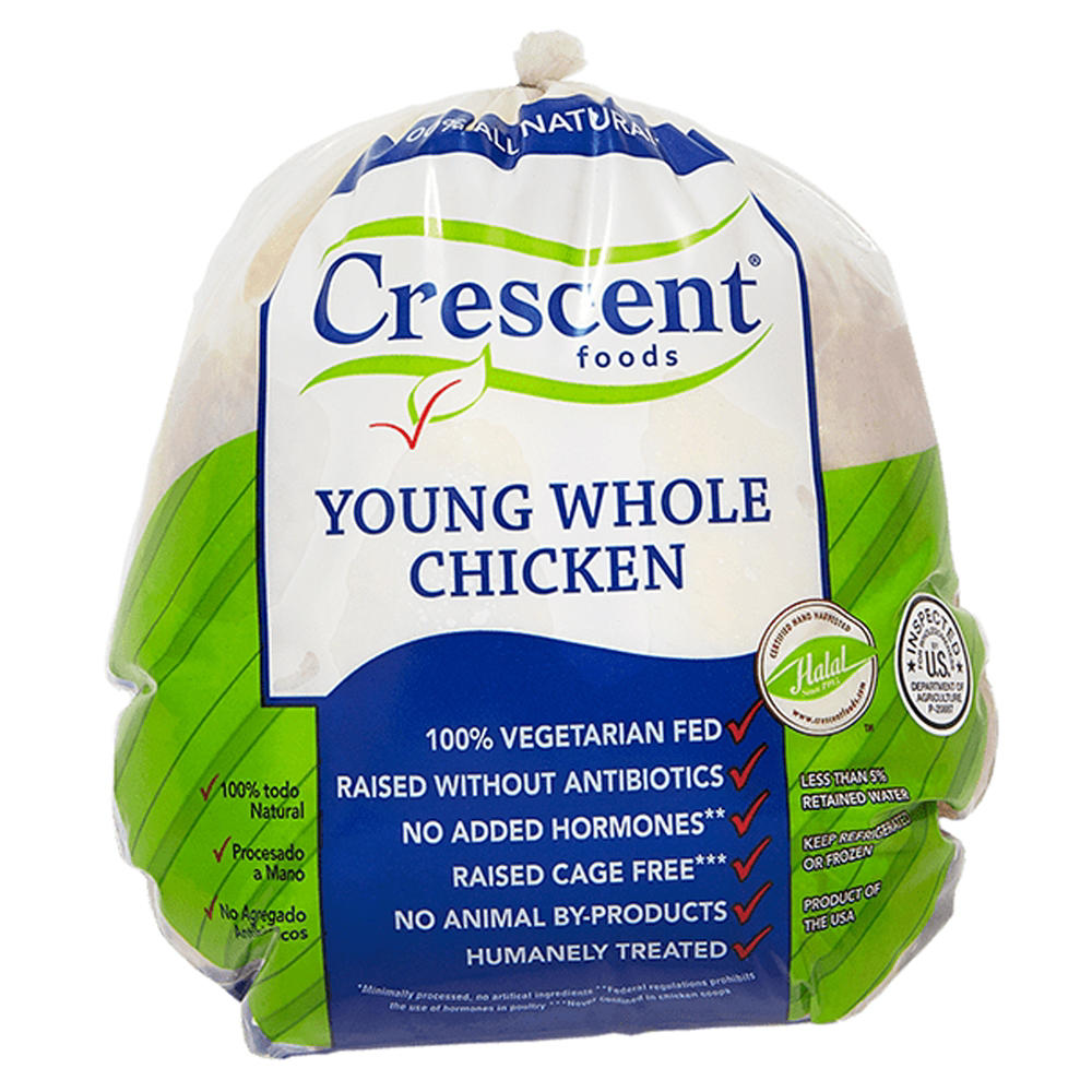 Crescent Foods Halal Whole Chicken, Avg. 3.5 lbs