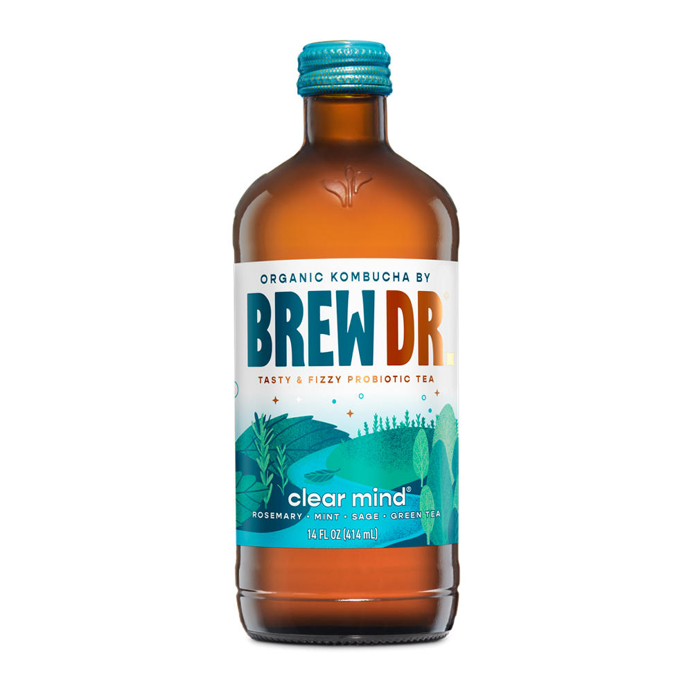 Brew Dr. Clear Mind Kombucha, 14 oz