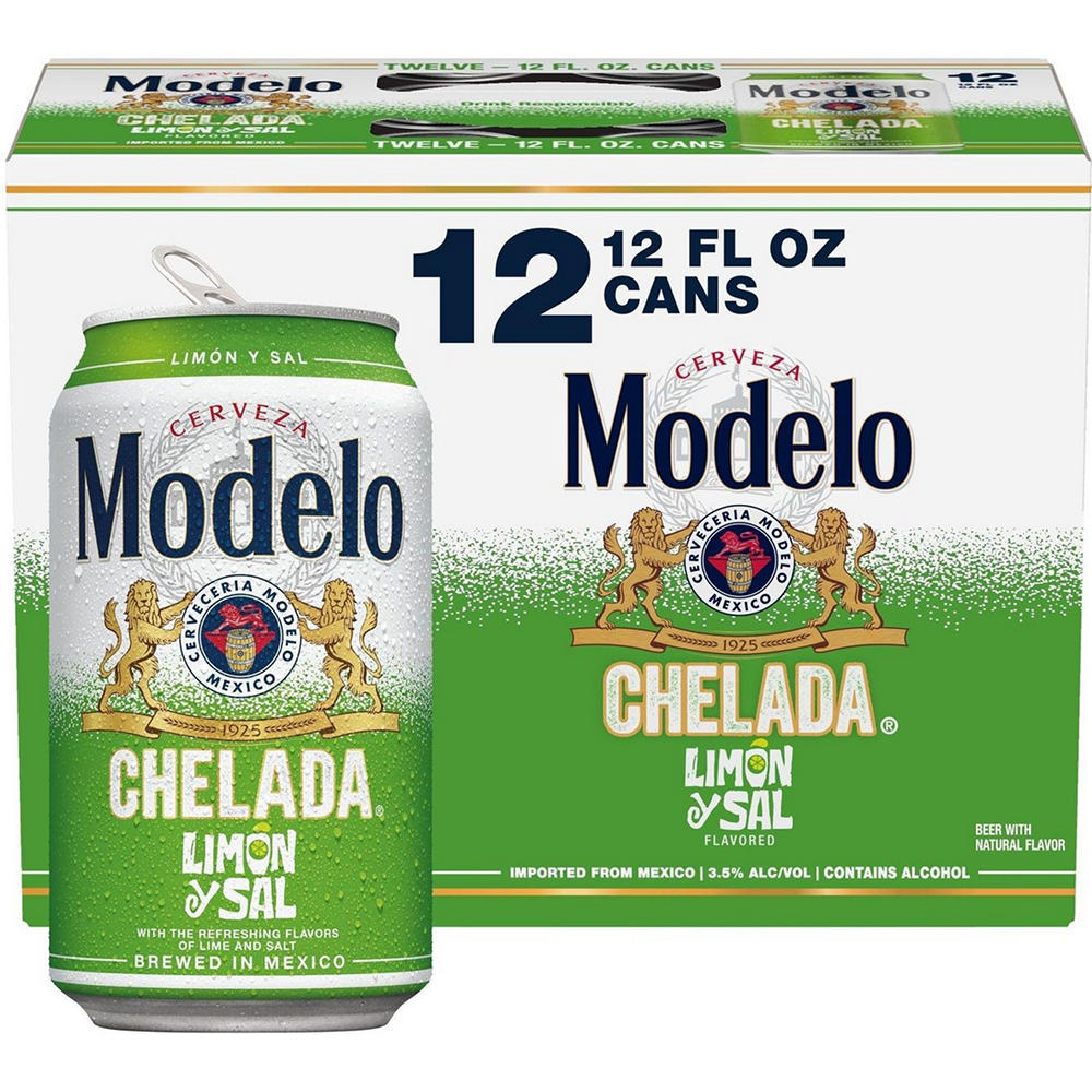 Modelo Chelada Limón y Sal Mexican Import Flavored Beer, 12 pk, 12 oz