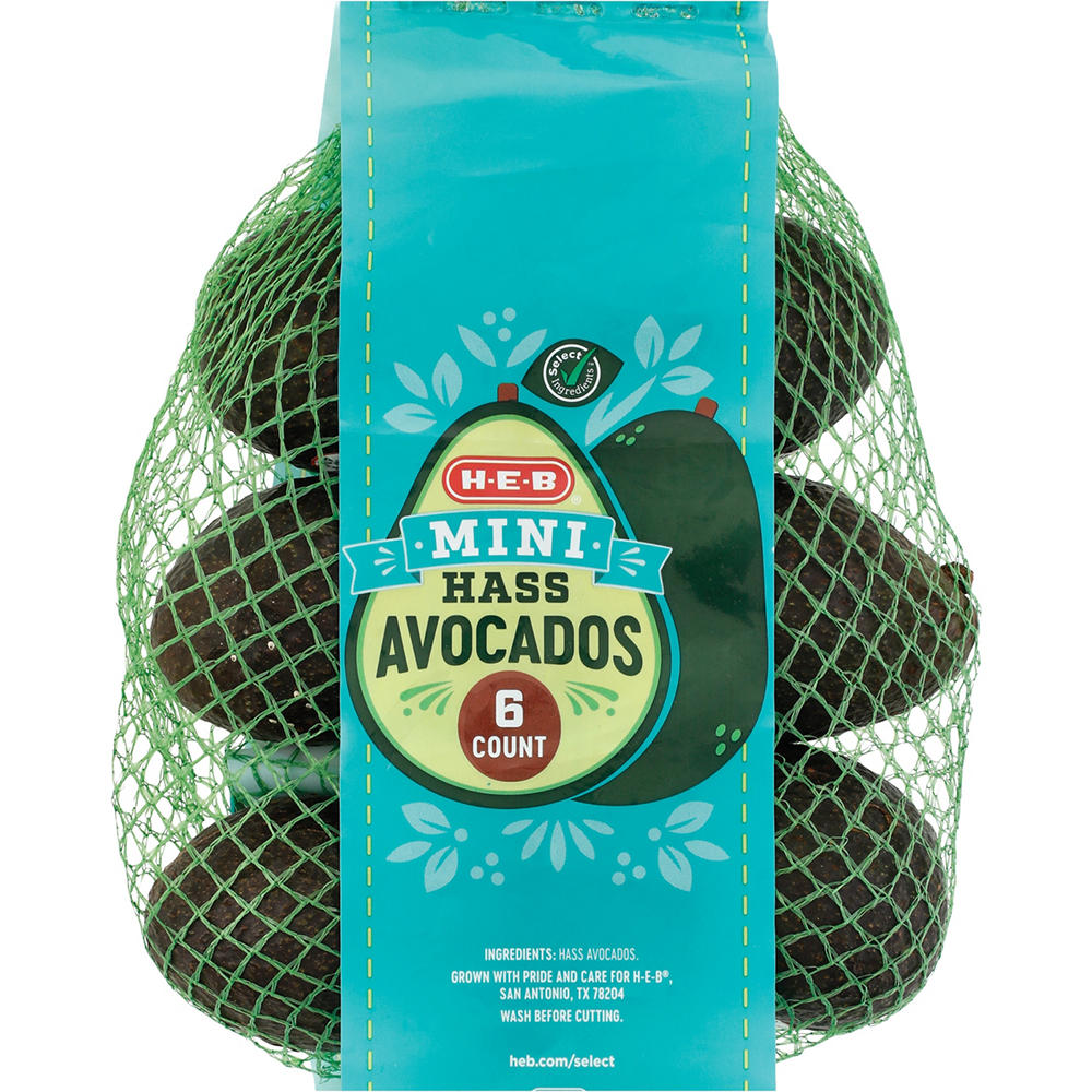 H-E-B Fresh Mini Hass Avocados, 6 ct