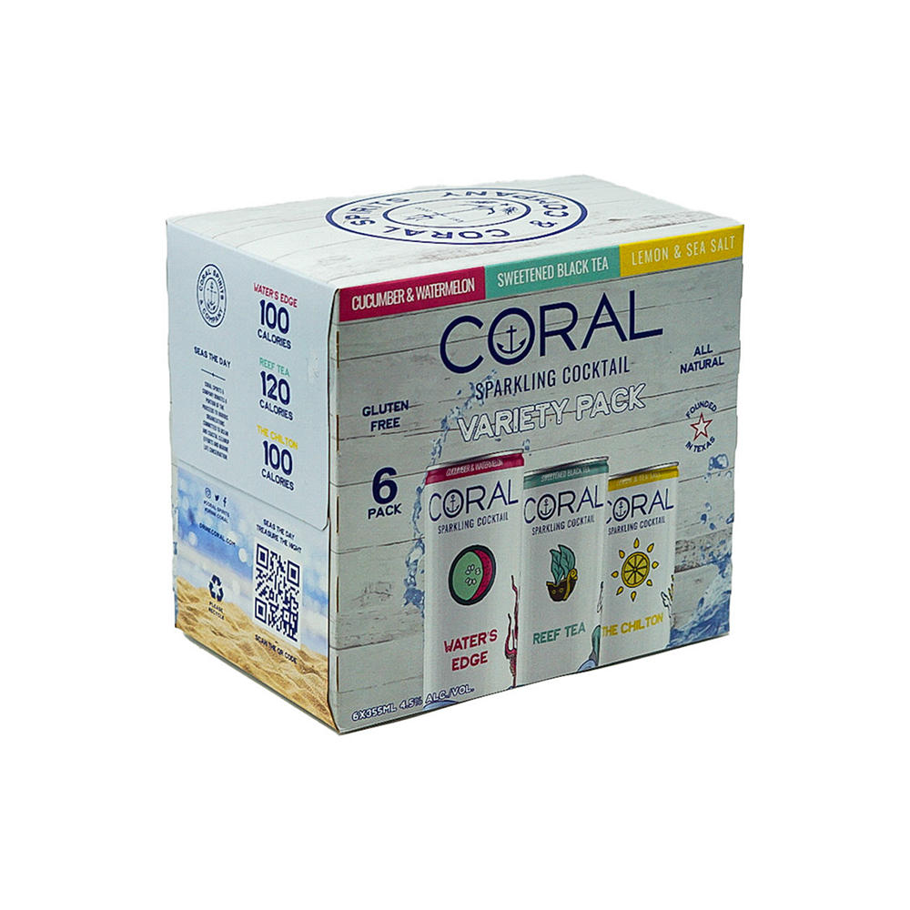 Coral Sparkling Cocktail Variety 6 pk Cans, 12 oz