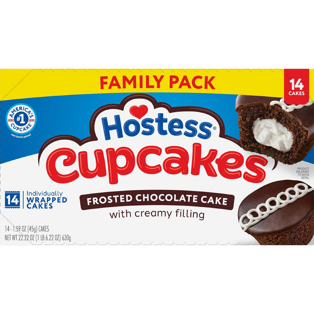 Hostess Cupcakes Frosted Chocolate Cakes - Family Pack, 14 ct