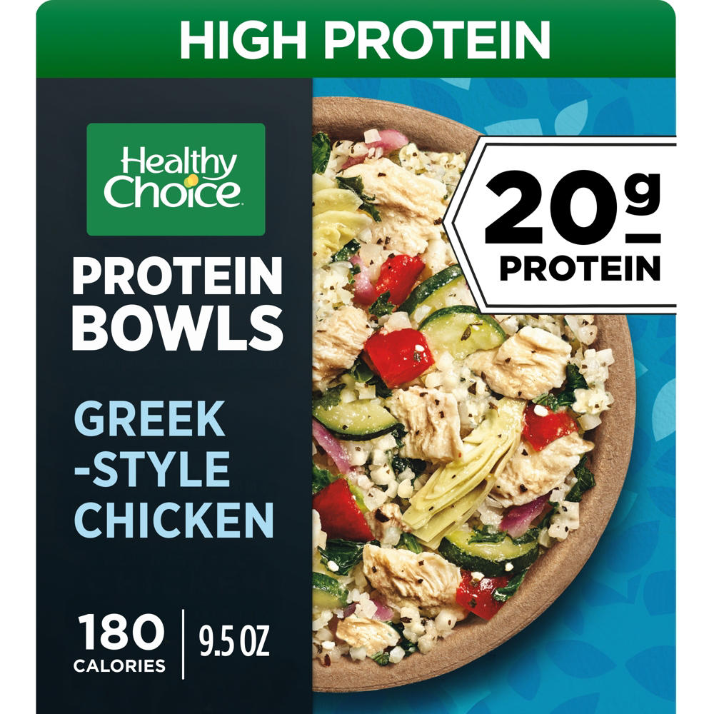 Healthy Choice Protein Bowls Greek-Style Chicken High Protein Frozen Meal, 9.5 oz