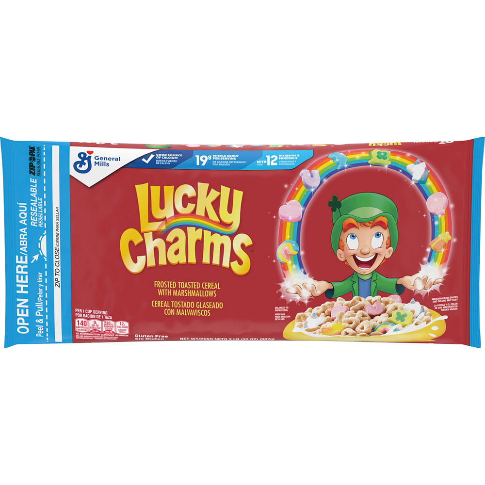General Mills Lucky Charms Cereal Bag, 32 oz