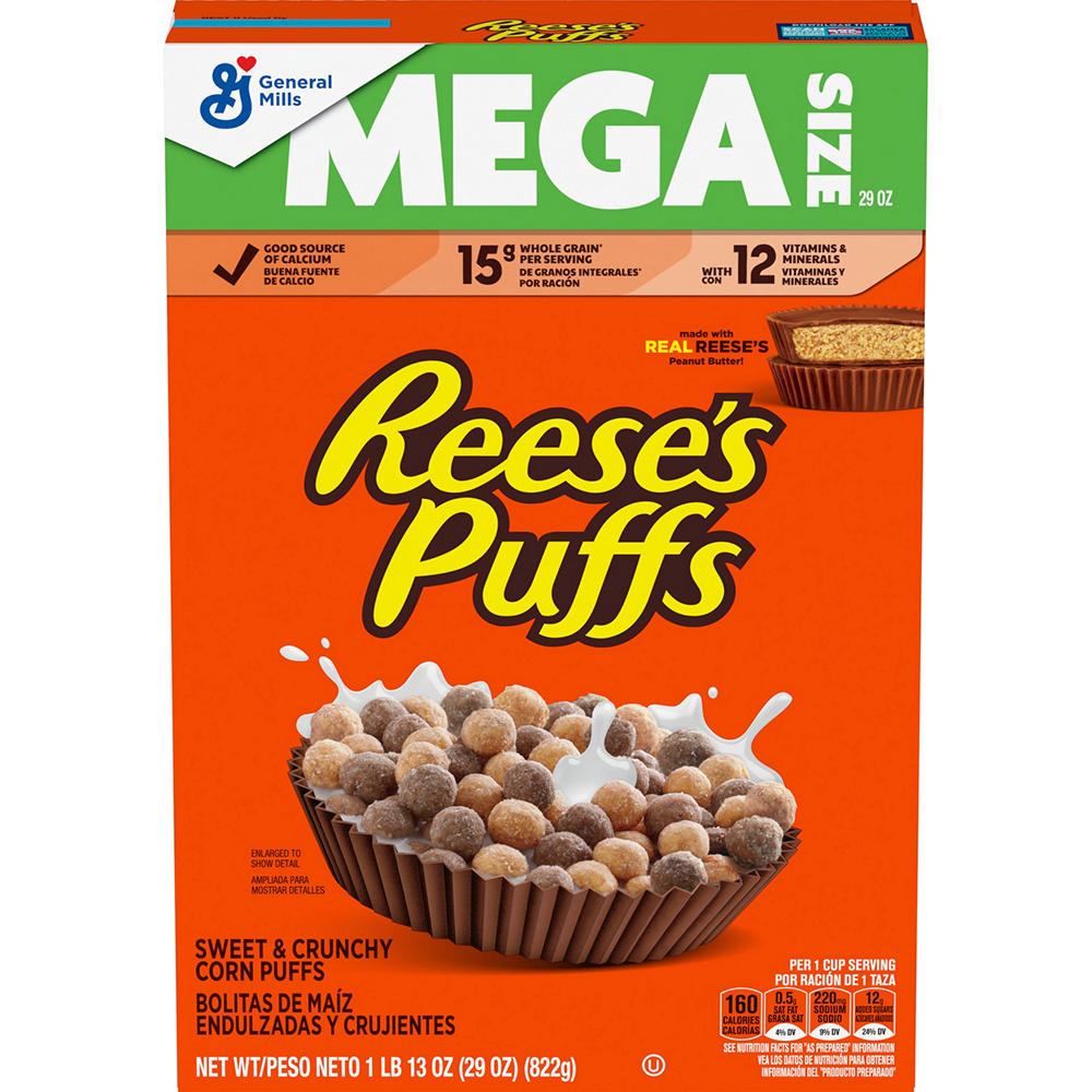General Mills Reese's Puffs Cereal - Mega Size, 29 oz