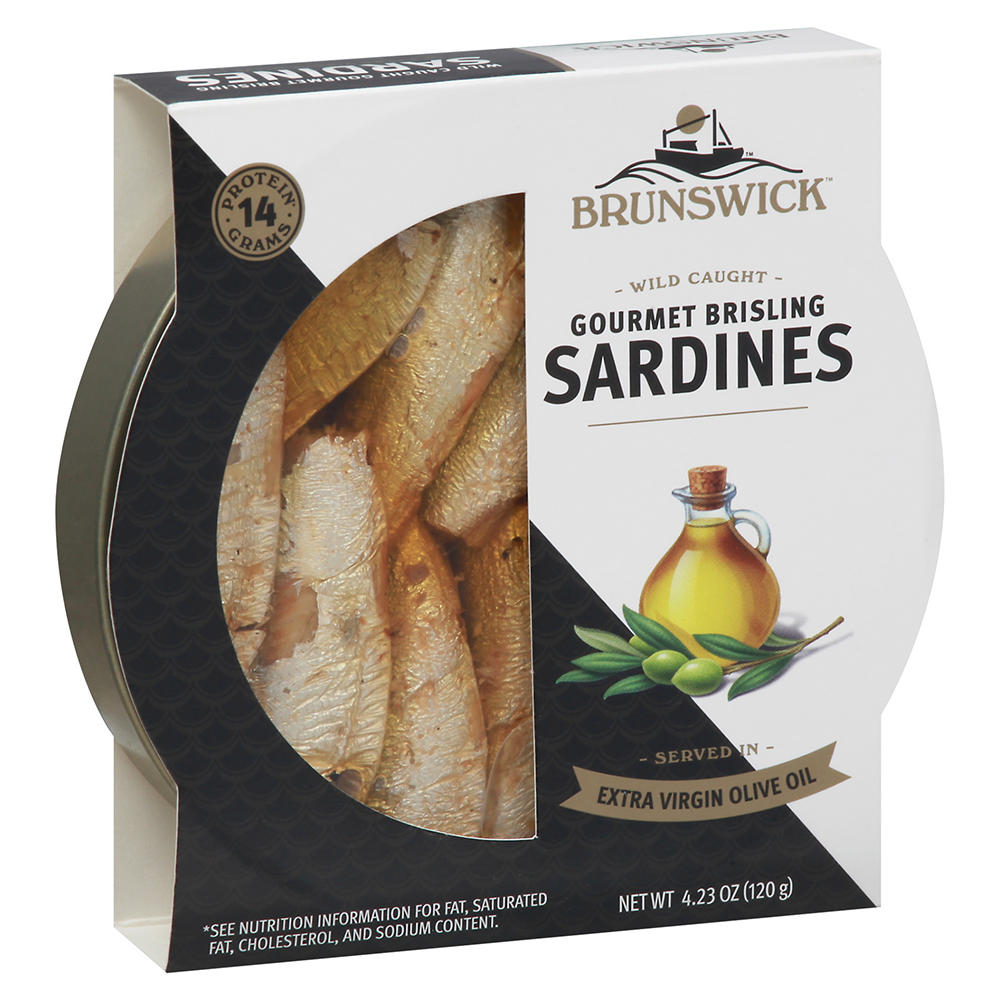 Brunswick Gourmet Brisling Sardines In Extra Virgin Olive Oil, 4.23 oz