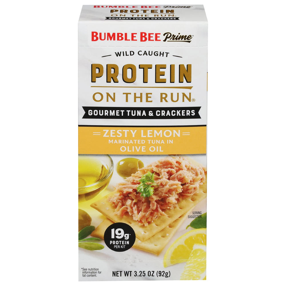 Bumble Bee Protein On The Run Olive Oil & Zesty Lemon Tuna Snack Kit, 3.5 oz