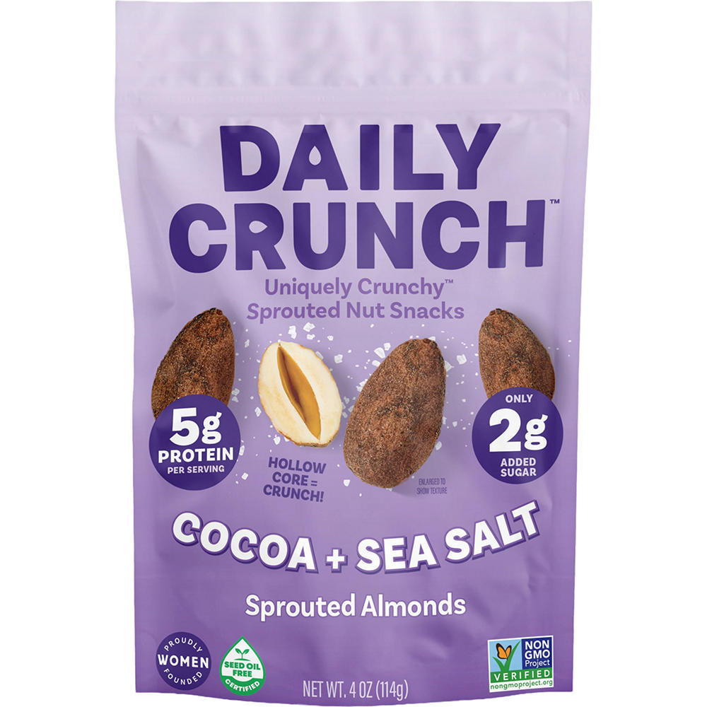 Daily Crunch Cocoa + Sea Salt Sprouted Almonds, 4 oz