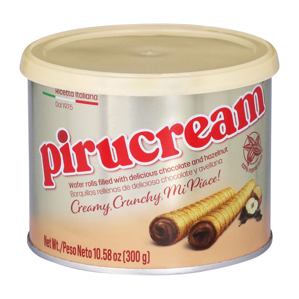 Pirucream Pirucream Rolled Wafer with Chocolate & Hazelnut, 10.58 oz
