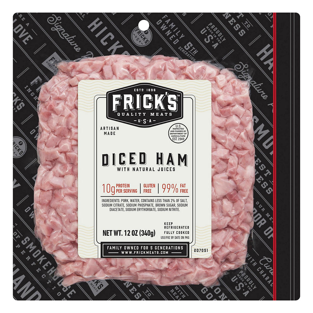 Frick's Fully Cooked Diced Ham, 12 oz