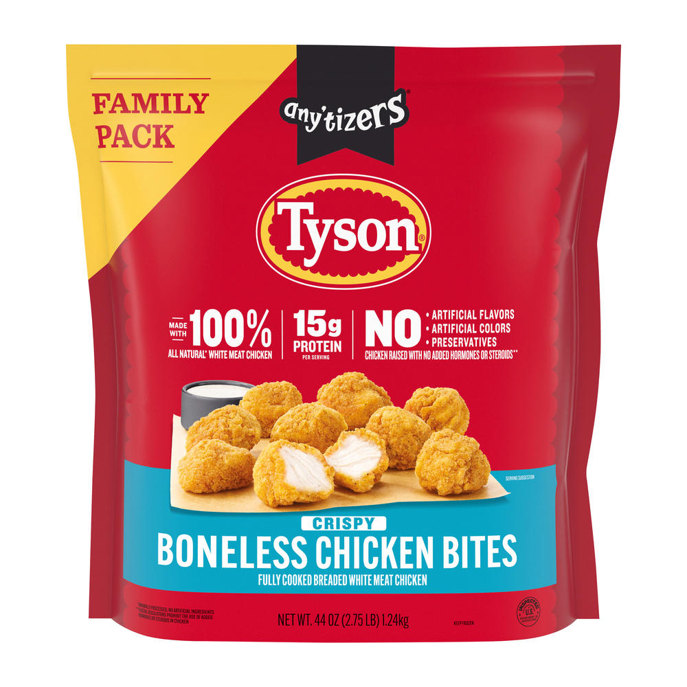 Tyson Any'tizers Crispy Boneless Chicken Bites Family Pack, 2.75 lb