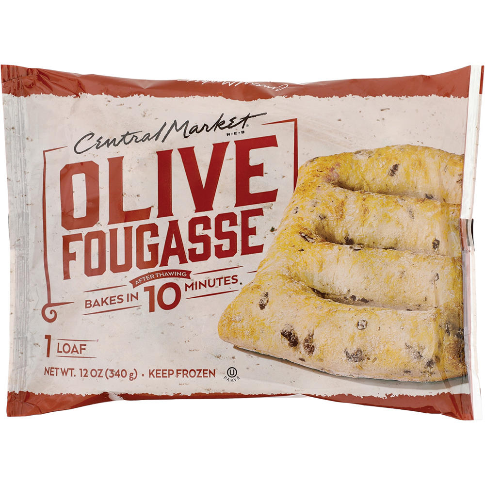 Central Market Olive Fougasse Loaf, 12 oz