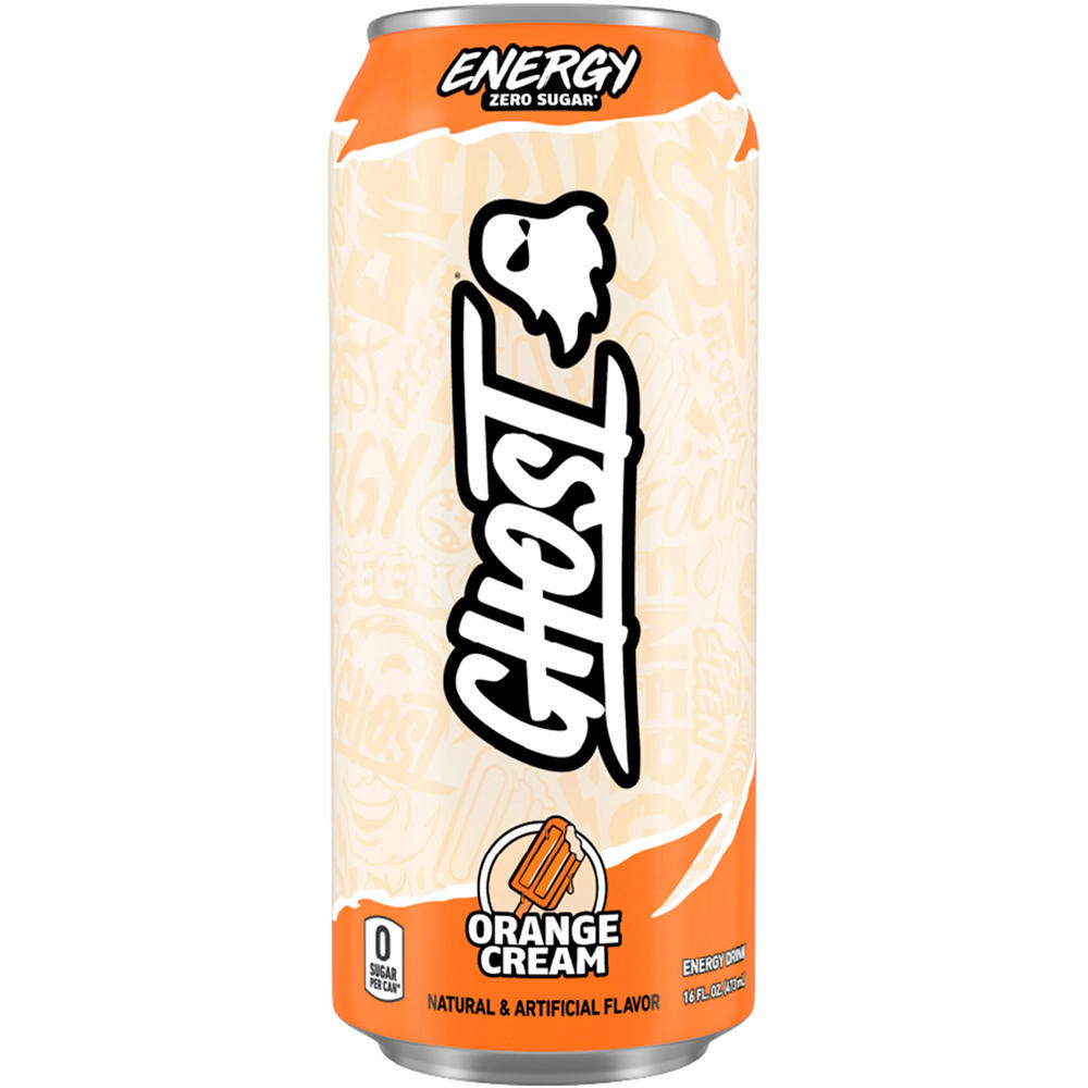 Ghost Zero Sugar Orange Cream Energy Drink, 16 oz