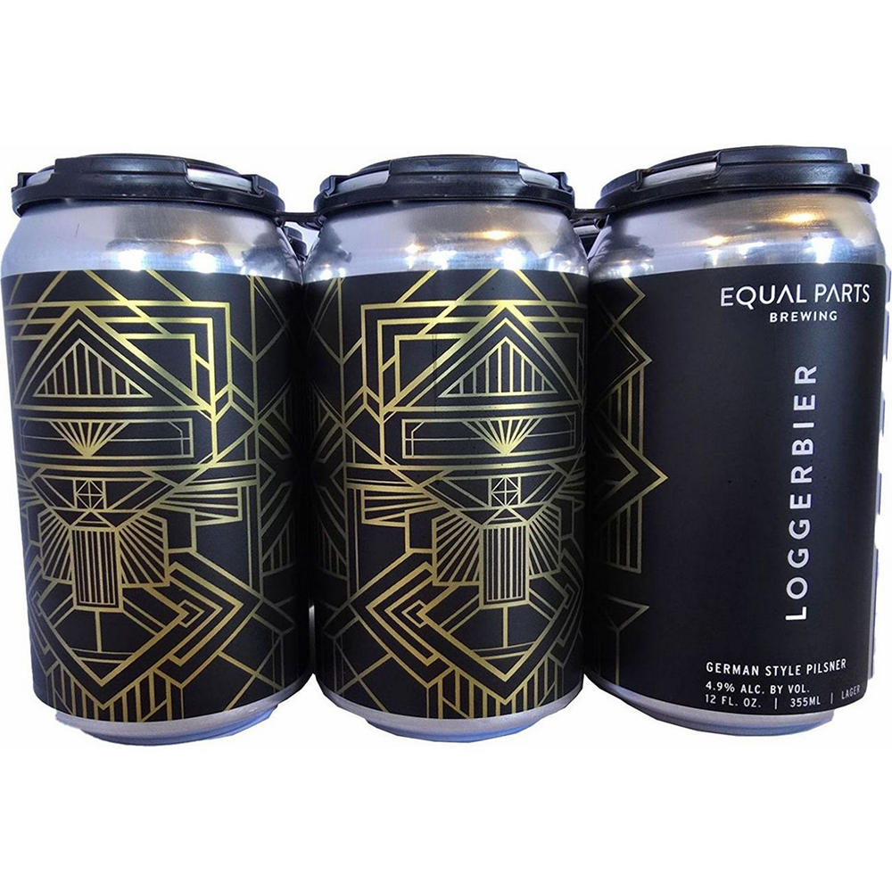 Equal Parts Brewing Loggerbier German Pilsner Craft Beer 6 pk Cans, 12 oz