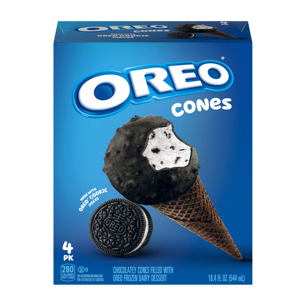 Dreyer's OREO Frozen Dairy Dessert Cones, 4 ct
