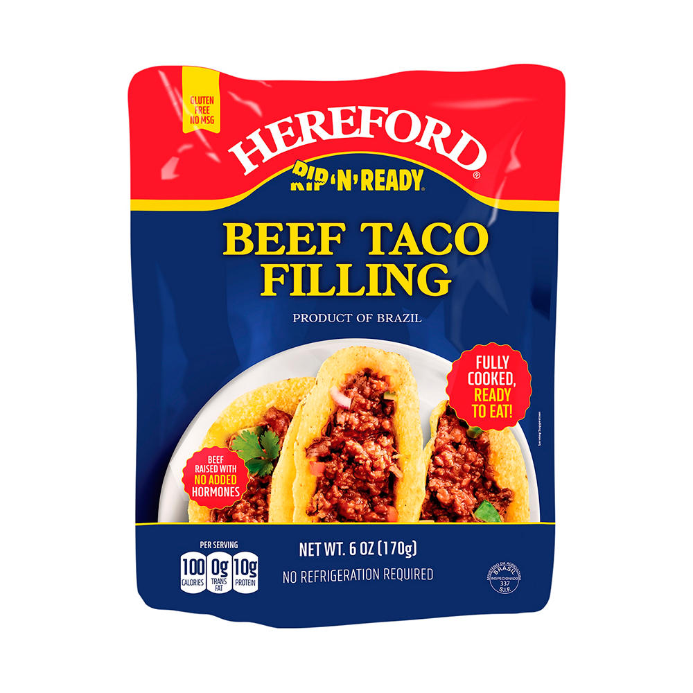 Hereford Rip 'n' Ready Beef Taco Filling, 6 oz