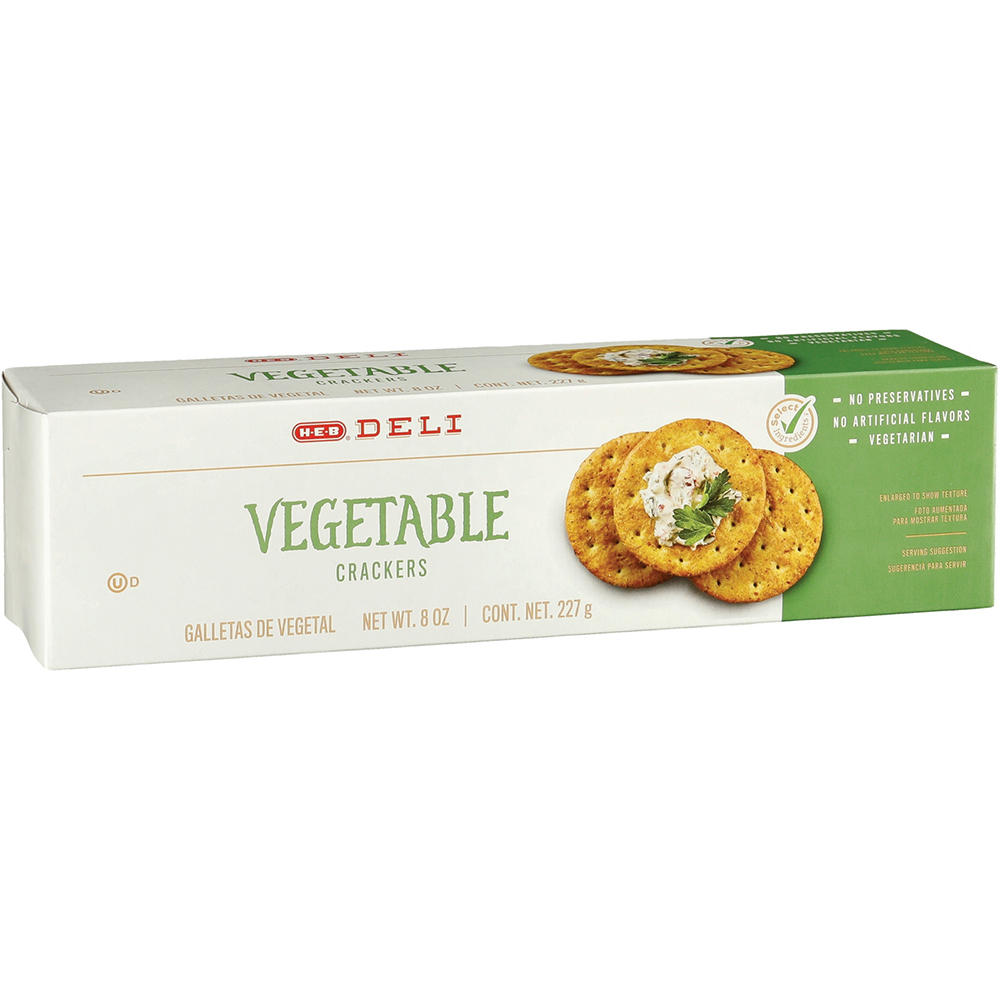 H-E-B Deli Vegetable Crackers, 8 oz