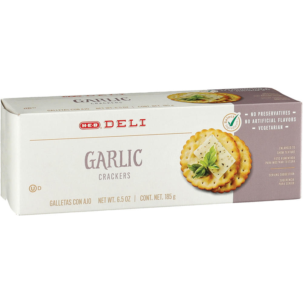 H-E-B Deli Garlic Crackers, 6.5 oz
