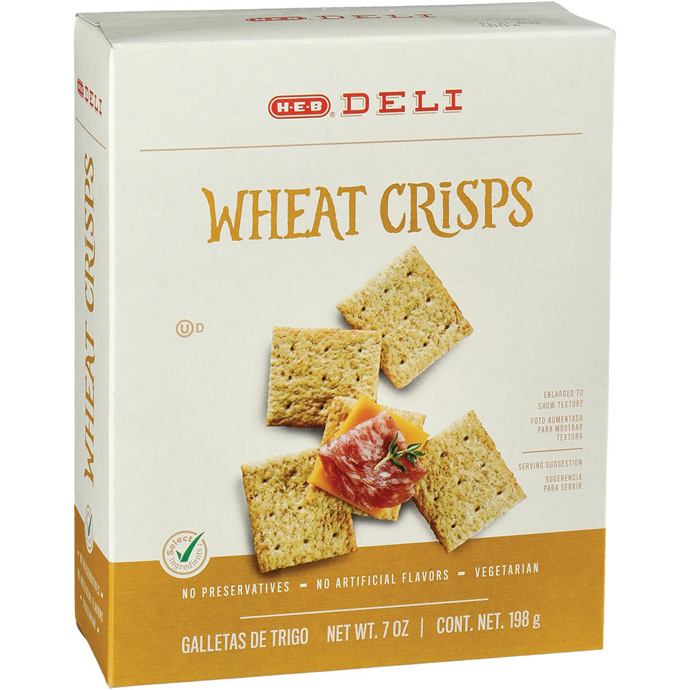H-E-B Deli Wheat Crisps Crackers, 7 oz