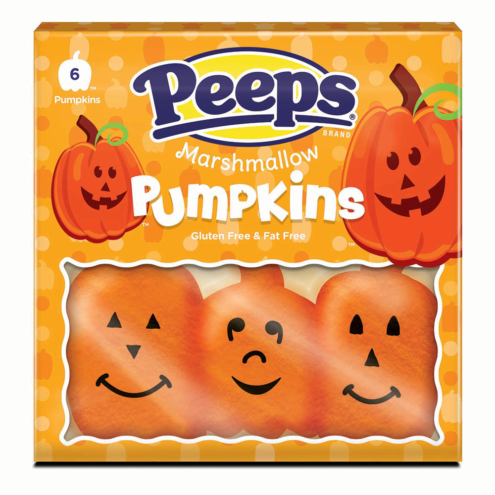 Peeps Marshmallow Halloween Pumpkins, 6 ct
