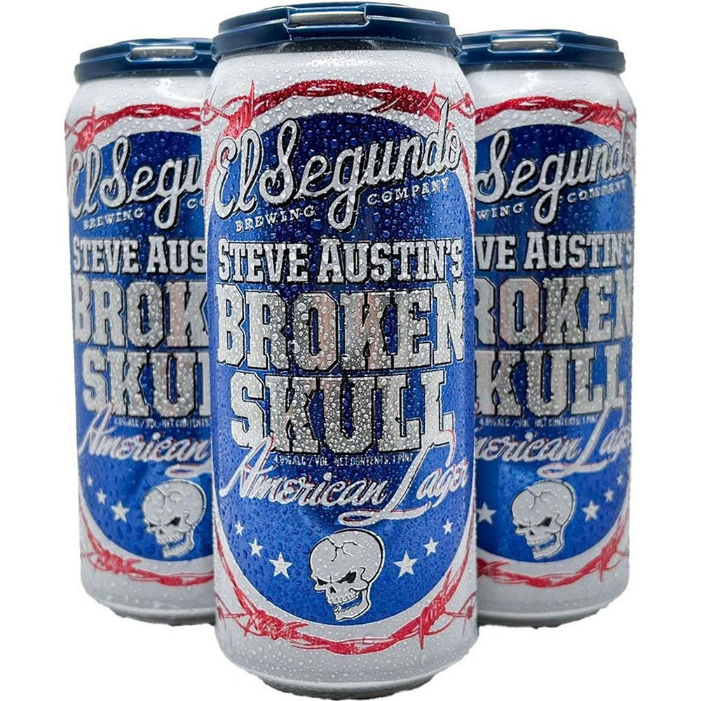 El Segundo Broken Skull American Lager Beer 4 pk Cans, 16 oz