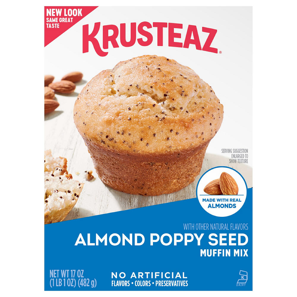 Krusteaz Almond Poppy Seed Muffin Mix, 17 oz