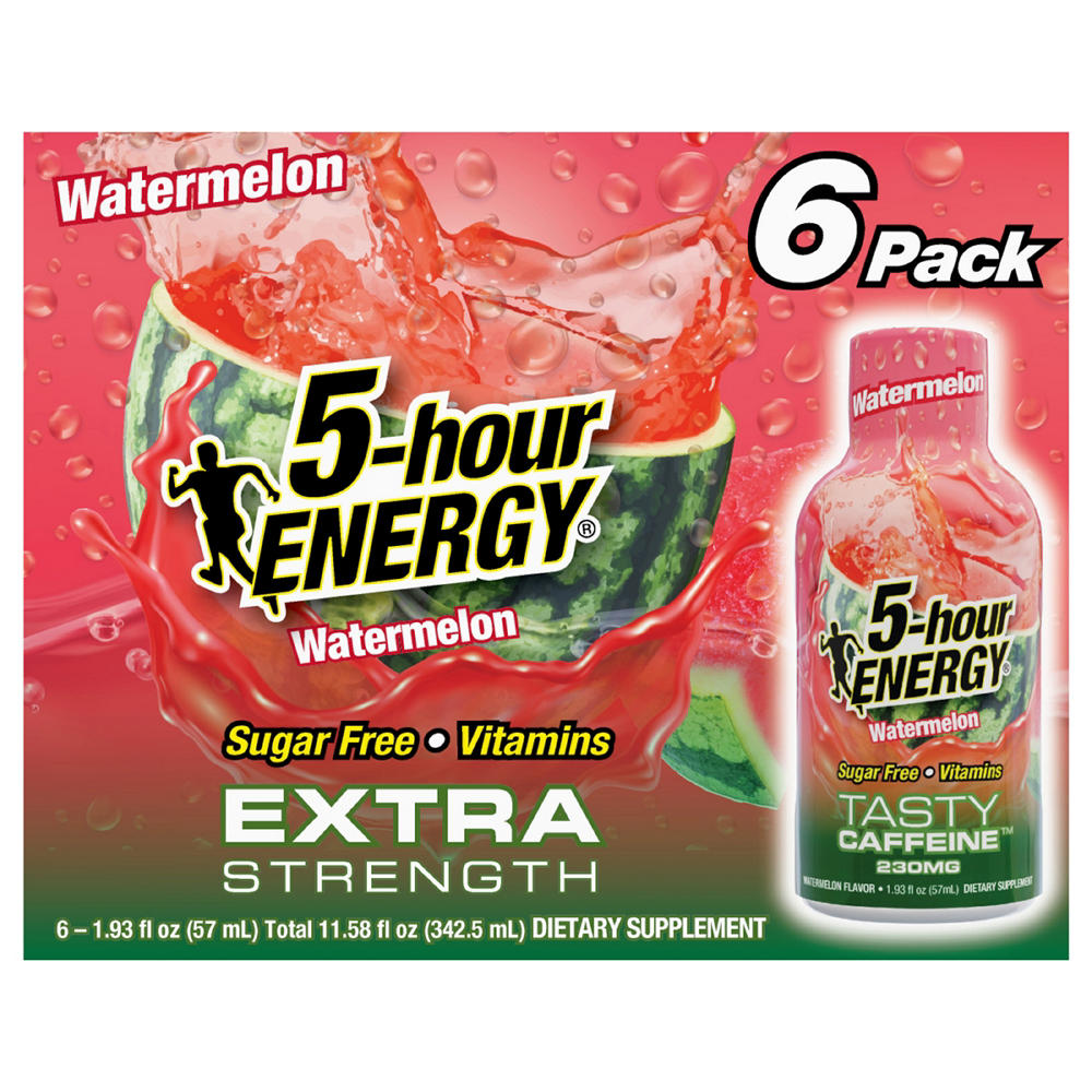 5-hour ENERGY Extra Strength Energy Shots - Watermelon, 6 pk