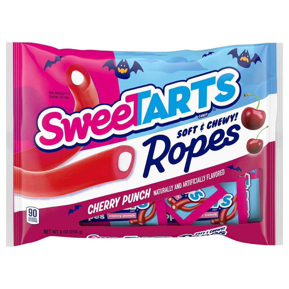SweeTARTS Ropes Cherry Punch Halloween Candy, 9 oz