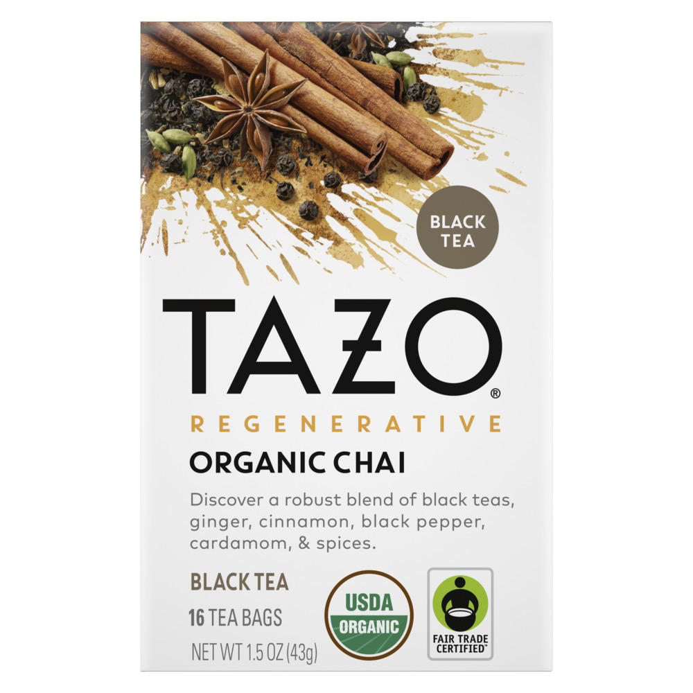 Tazo Regenerative Organic Chai Black Tea Bags, 16 ct