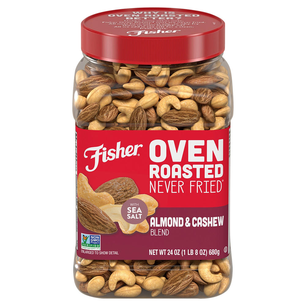 Fisher Salted Oven-Roasted Almonds & Cashews, 24 oz