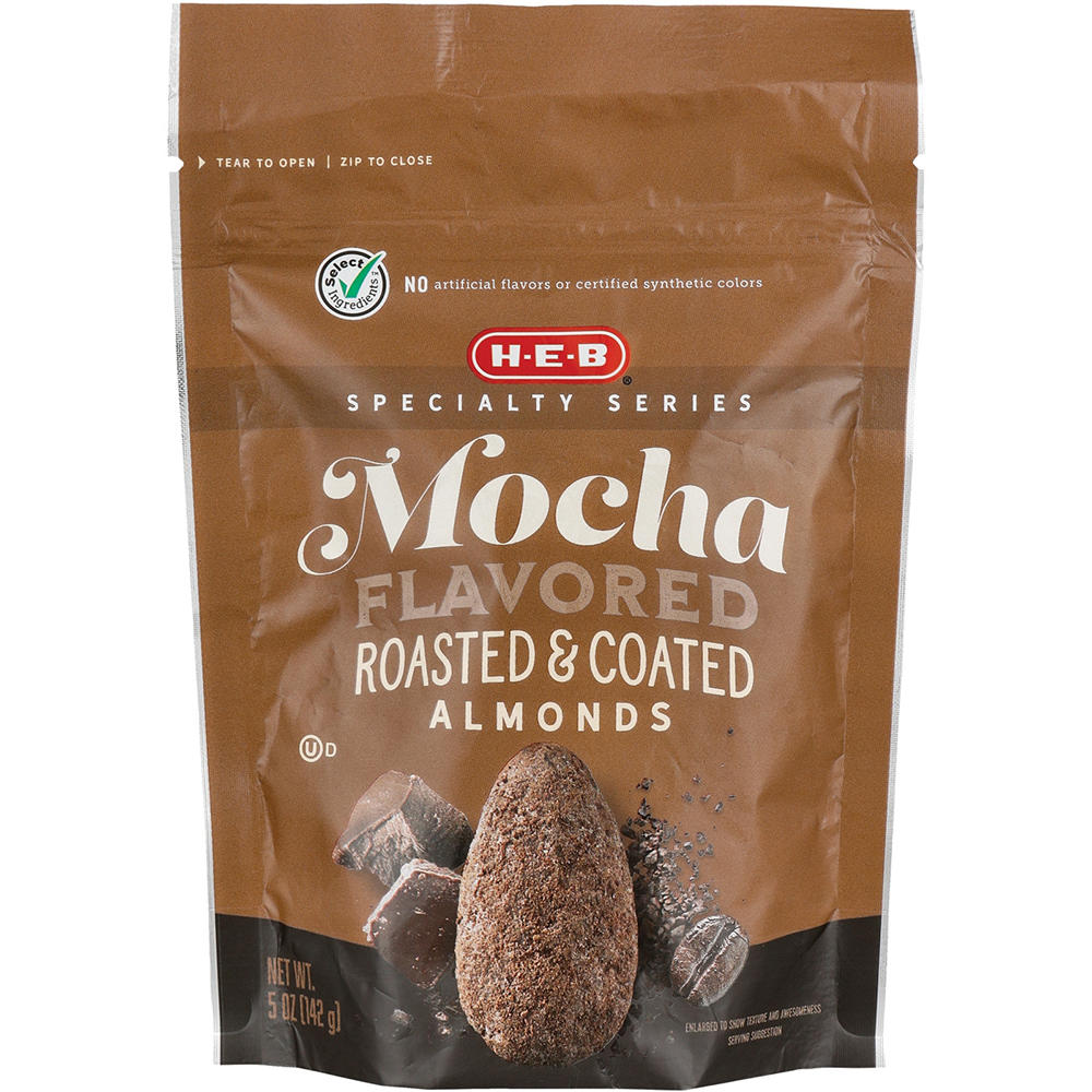 H-E-B Mocha-Flavored Roasted Almonds, 5 oz