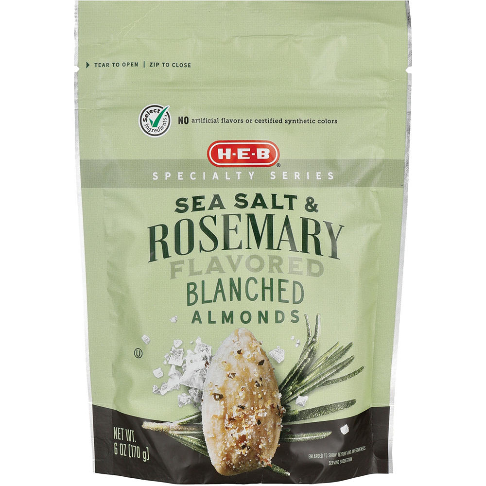 H-E-B Blanched Almonds - Sea Salt & Rosemary, 6 oz