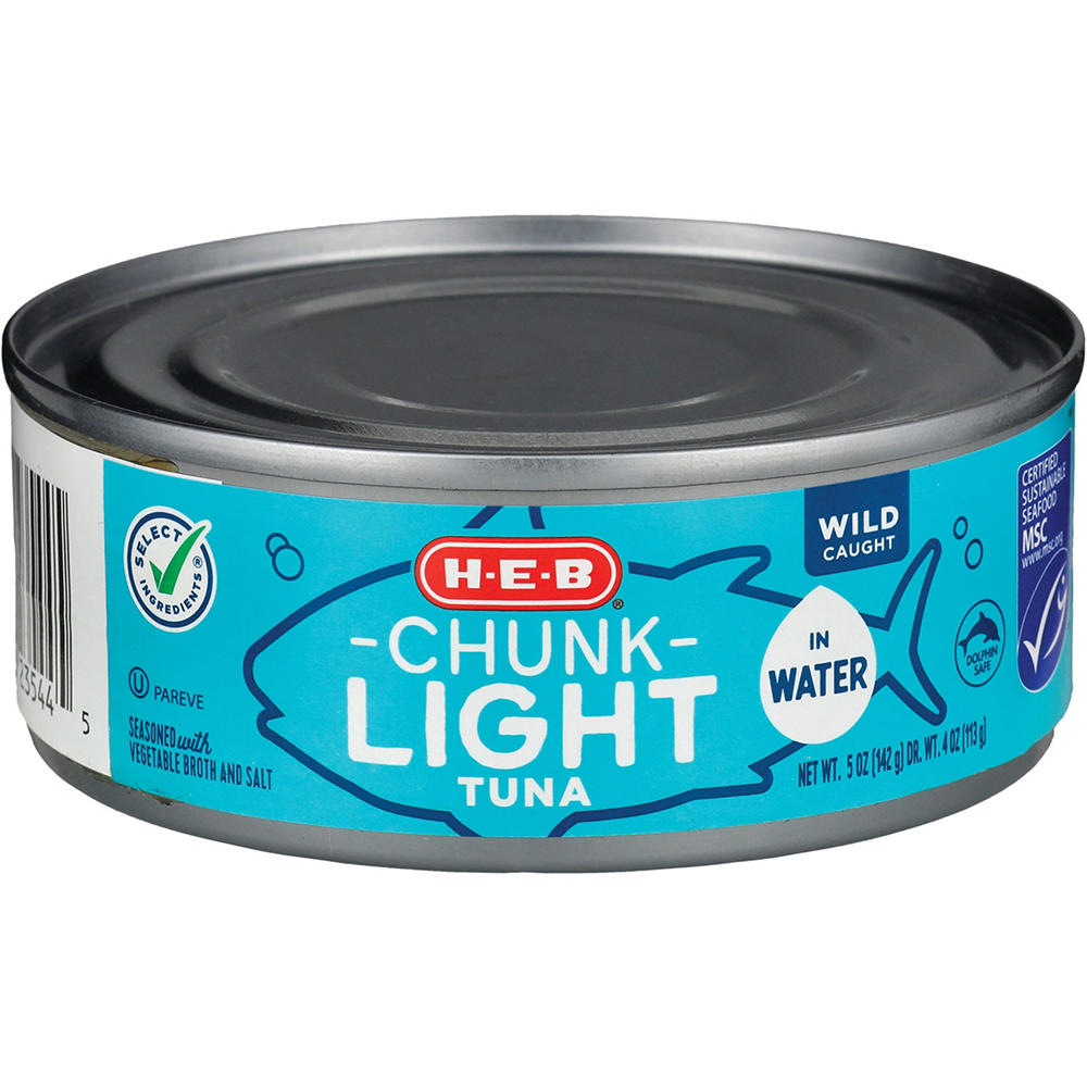 H-E-B Chunk Light Tuna in Water, 5 oz