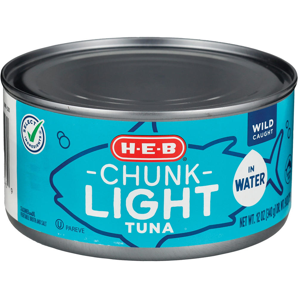 H-E-B Chunk Light Tuna in Water, 12 oz
