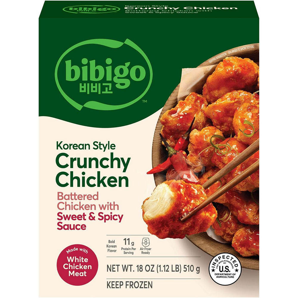 bibigo Frozen Korean Style Crunchy Chicken with Sweet & Spicy Sauce, 18 oz