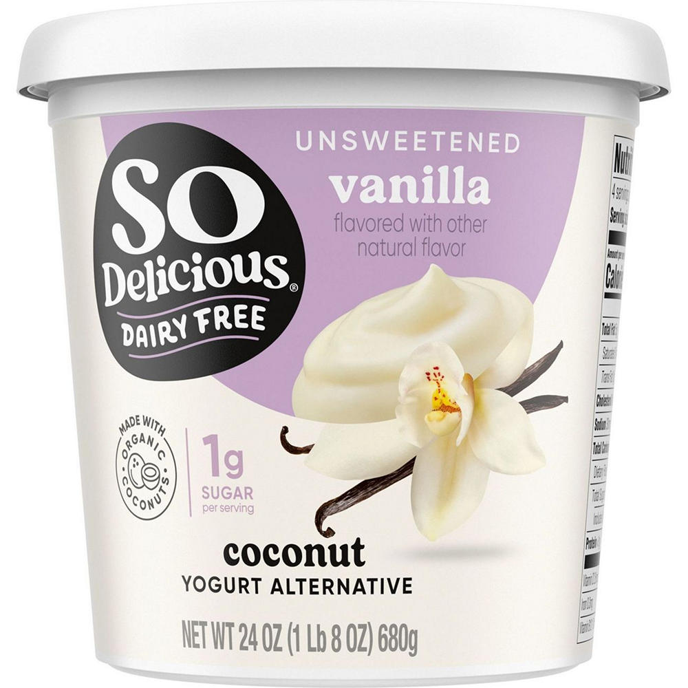 So Delicious Dairy Free Unsweet Coconut Milk Yogurt Alternative - Vanilla, 24 oz