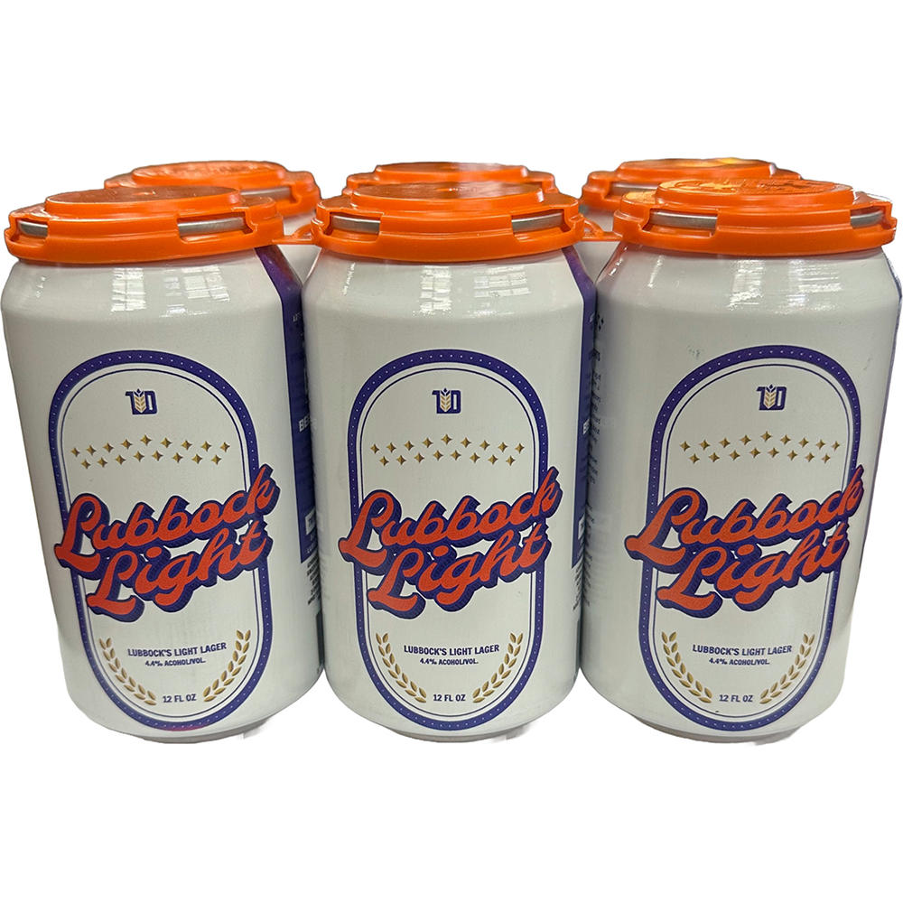 Two Docs Brewing Co Lubbock Light Lager Craft Beer 6 pk Cans, 12 oz